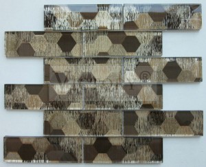 Glass Mosaics Wall Tiles Laser Glittering Home Decor Back Splash Morden Design Cloth Pattern Laminated Interior Features