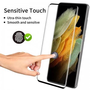 3D Hot Bending Tempered Glass Screen Protector for Samsung Galaxy S22 Ultra fingerprint unlock
