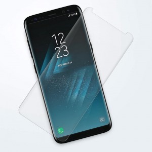 Screen Protector For Samsung Galaxy S8 Plus 6.2-inch 9H Hardness HD Clear Anti-Scratch Full Edge 3D Curved UV Liquid Tempered Glass
