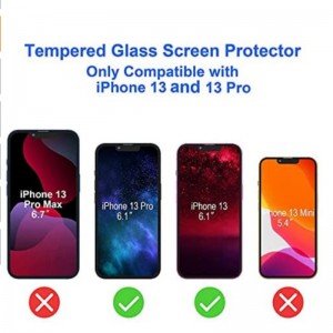 Screen Protector Designed for iPhone 13/iPhone 13 pro(6.1), Anti-scratch film,silk printing tempered glass