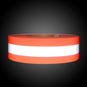 MHR-5762 Fluorescent Orange FR Reflective HTV Tape