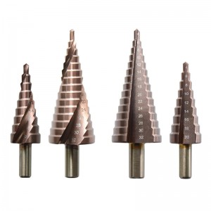 Fine Factory Spiral/Straight Flute Step Drill Bit Para sa Stainless Steel