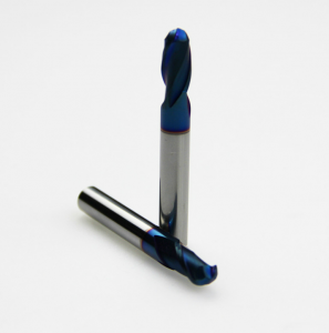 20 mm galinis malūnas, mėlynas nano danga, galinis frezavimo rutulinis nosies frezavimas