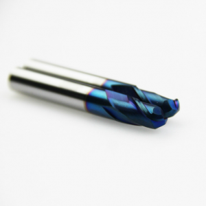 Blue Nano Cover End Mill Flat Milling Cutter 2 Flute Ball Nose Cutting Tools