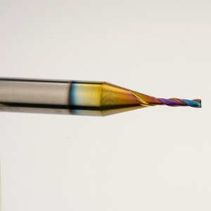 एल्युमिनियम रंगीन 2 ब्लेड कार्बाइड CNC उपकरण समाप्त मिल