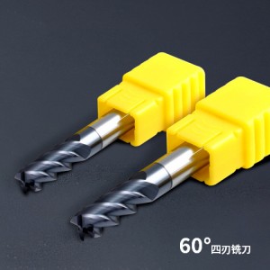 HRC60 Carbide 4 Flutes Standard Length End Mills