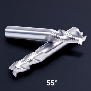 HRC55 No Coating Carbide 3 Flutes Roughing End Mills