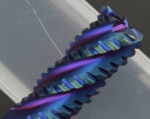 Fraise d'ébauche à revêtement nano bleu HRC 62