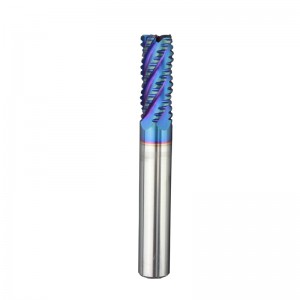 HRC 62 Blue Nano-Coated rough milling cutter Roughing end mill