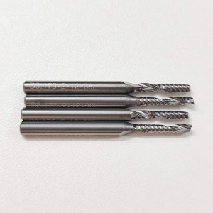 ʻO CNC Metala Milling Tool Single Flute Spiral Cutter