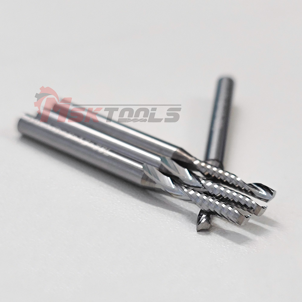 Uncoated Carbide Single Flute CNC Milling Parabot Tungtung Mill Cutter