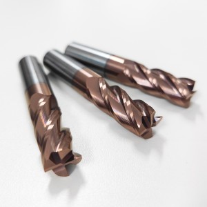 4 Flutes HRC55 ملنګ کاربایډ فولاد فلیټ پای مل