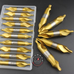DIN333 HSSCO Center Drill Bits with TIN Coating