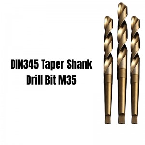 DIN345 HSSCO मोर्स टेपर शैंक ड्रिल बिट्स