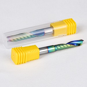 Tungsten Steel Single Flute Colorful Coating End Mill Para sa Aluminum