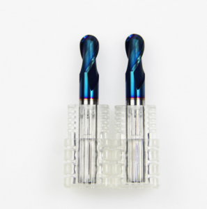 Sininen Nano-kannen päätyjyrsin Tasainen jyrsintä 2 huilupallon kärjen leikkaustyökalut