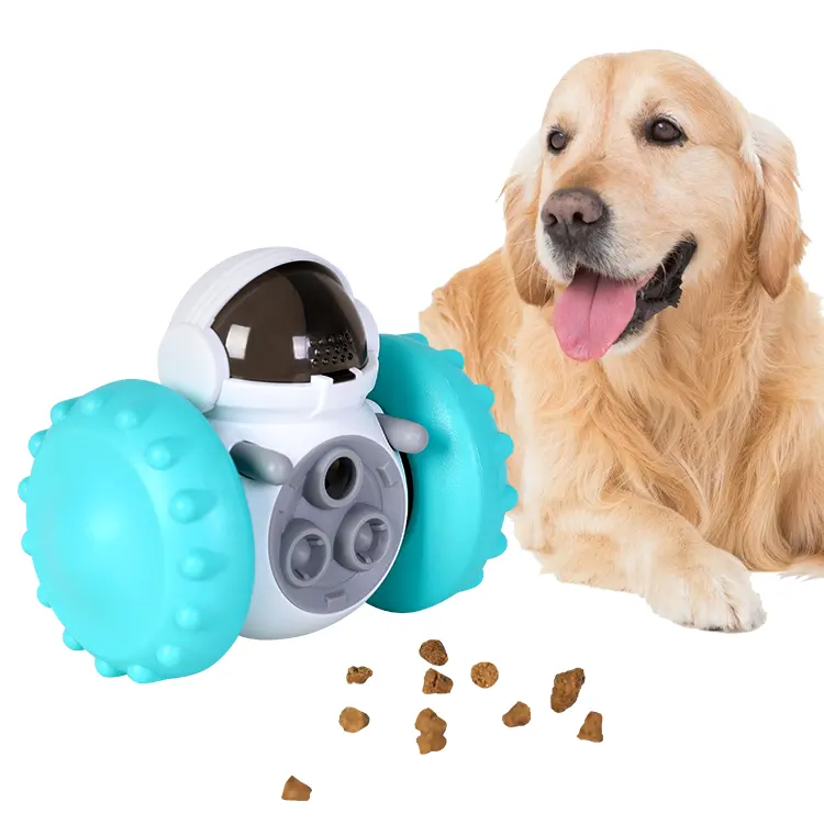 Robot Food Dispenser Interactive Slow Feeder Dog Toys Pet Treat Food Dispenser para sa Small Medium Dogs