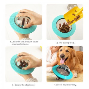 Heißer Verkauf Puzzle Pet Undichten Lebensmittel Spielzeug Interaktive Hund Katzenfutter Spender Pet Treat Ball Spielzeug
