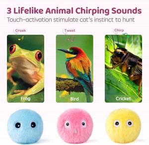 Maßgeschneiderter elektronischer, interaktiver, quietschender Spielzeugball für Haustiere