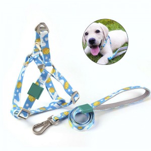 Factory Price Adjustable Soft Rope Pet Collar Leash Set