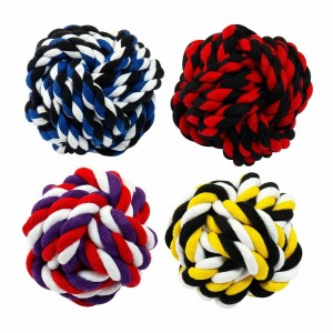 Cotton Rope Interactive Molar Teeth Cleaning Dog Toys Ball