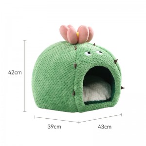 3 Styles Cactus Shape Cute Բացօթյա Փափուկ Cat Nest