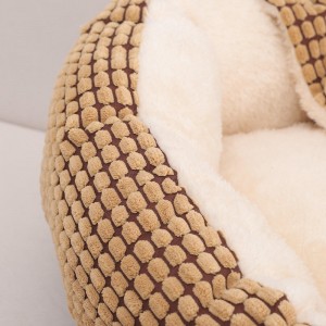 Winter Warm Gerieflike Semi-ingeslote Kat Hond Bed