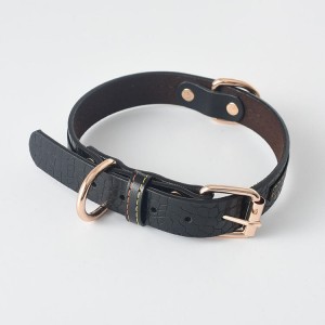 Wholesale Leather Soft Adjustable Dog Walking Collar