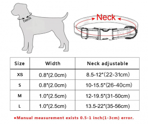 Customized Print Unisex Metal Buckle Pet Collar