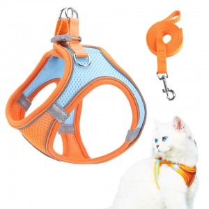 ທົນທານສະທ້ອນແສງຕາຫນ່າງ Breathable Cat Harness Set