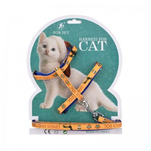 Durable Personalized Adjustable Cat Walking Harness Set