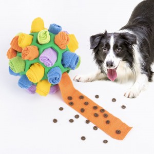 Puzzel Interaktiven Liewensmëttel Spender Pet Snuffle Toys Ball