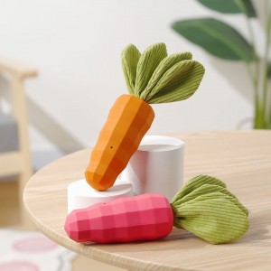 Giocattoli da masticare per cani per la pulizia dei denti in forma di carota