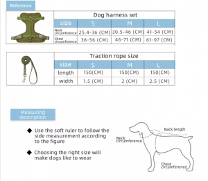 Durable Anti-break Vest Reflective Pet Harness Leash Set