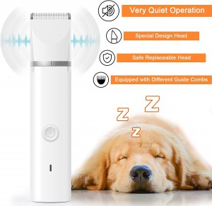4 F'1 USB Rechargeable Electric Pet Hair Trimmer Set