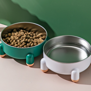 Large Capacity Stainless Steel Elevated Dog Food Bowls