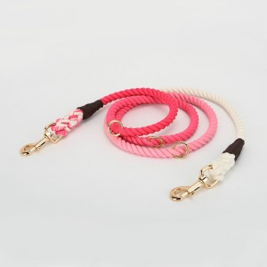 Luxury Cotton Rope Dog Leash with Two Snap Hook
