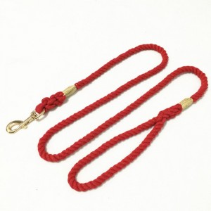 Laisses multicolores durables de corde de coton de marche de chien