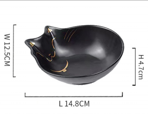 Wholesale Custom Ceramic Cat Ear Food Bowls