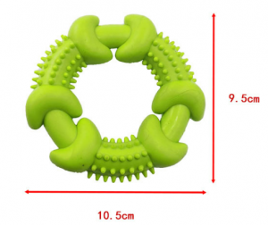 Izturīgas TPR apaļas formas zobu tīrīšanas gredzens suņiem košļājamās rotaļlietas