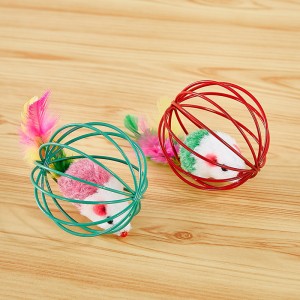 I-Wholesale Cat Interactive Toy Ball Stick Feather Wand With Bell