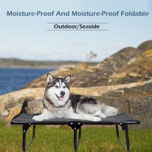 Outdoor Waterproof Stainless Steel Raised Pet Camping Bed