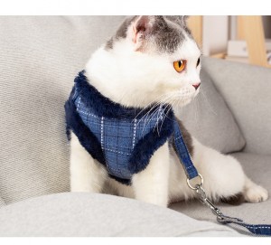Winter Warm Plush Pet Harness And Leash Set