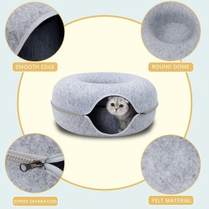 Double-Layer Composite Structure Detachable Cat Hole Tunnel Bed
