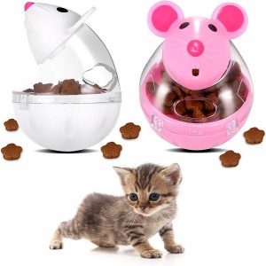 Mouse Hugis Puzzle Mabagal Food Feeder Treat Dispensing Cat Toys