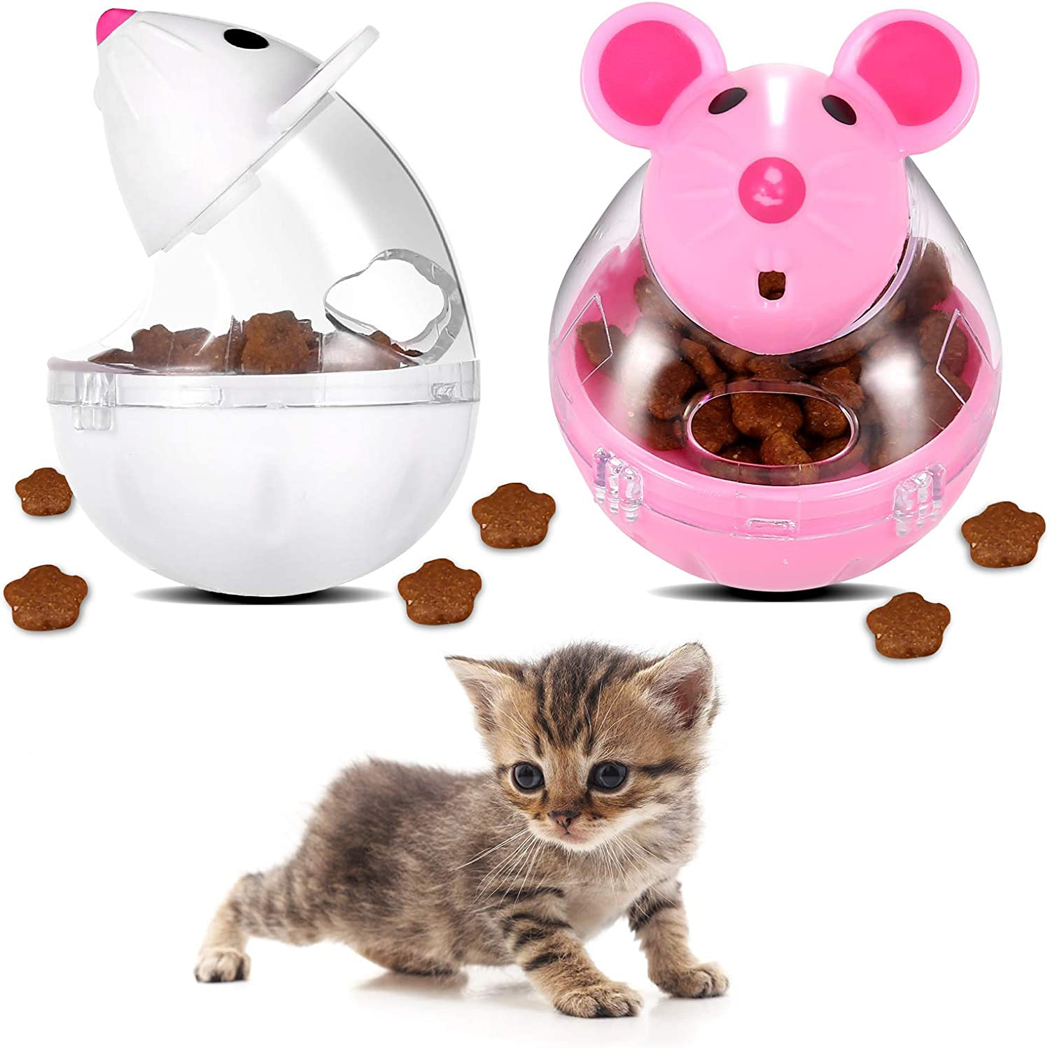 Mouse Shape Puzzle Slow Food Feeder Treat Dispensing Cat Toys
