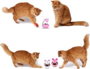 Teka-teki Bentuk Tikus Pengumpan Makanan Lambat Pemberi Makanan Mainan Kucing