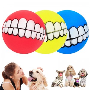 තොග අන්තර්ක්‍රියාකාරී Squeaky Sound Dog Teeth Funny Trick Toy
