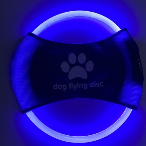 USB נטענת Led Flying Disc צעצועי כלבים חיצוניים
