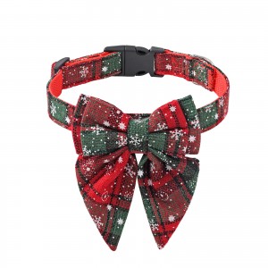 Christmas Snowflake Bowtie Dog Collars